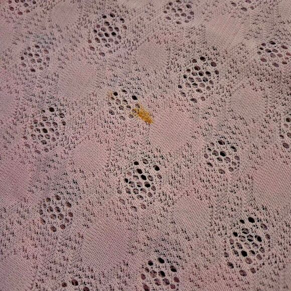 Fabric, Pink Nylon Lace, 45" x 1/2 yd - Picture 2 of 5